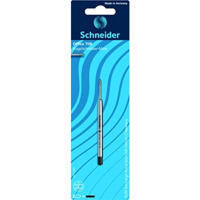Abbildung von 10 x Schneider Kugelschreibermine Office 708 M schwarz Blisterkarte