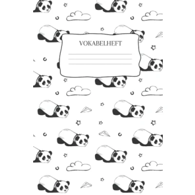 Abbildung von Vokabelheft: Vokabelheft Panda, 60 Seiten mit je 3 Spalten, A5
