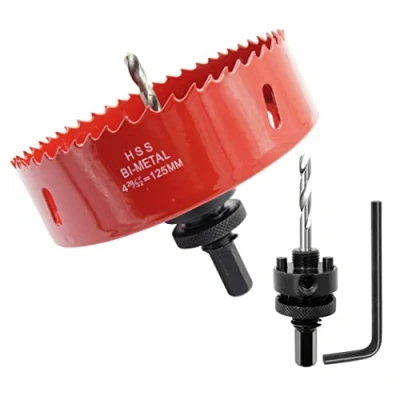 Abbildung von Lochsäge 125mm, LAIWEI Schwerlast Dorn lochbohrer, 4341 Bohrer, Lochfräser zum Bohren von Löchern in Holz, Aluminium, PVC und anderen Materialien, Bohrwerkzeuge