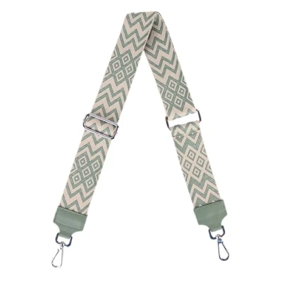 Abbildung von MIRROSI Schulterriemen Made in Italy aus Echtleder Schultergurt für Tasche zum Wechseln (Farben in: Mint, Jeansblau, Babyblau,Grün, 1x Taschengurt) 5cm Breit Bohemian Style