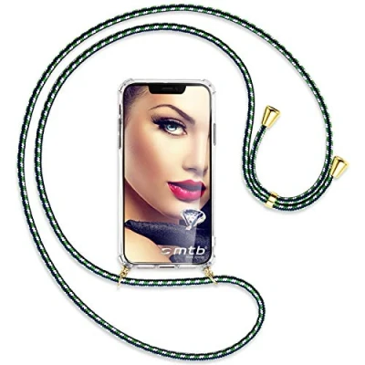 Abbildung von mtb more energy® Handykette kompatibel mit HTC U23 Pro Maritim/Gold Smartphone Hülle zum Umhängen Anti Shock Full TPU Case