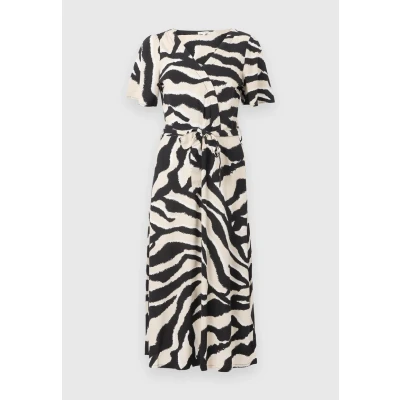 Abbildung von TOM Tailor Dress Printed Wrapped Freizeitkleid, Damen, Größe: 36, Abstract beige