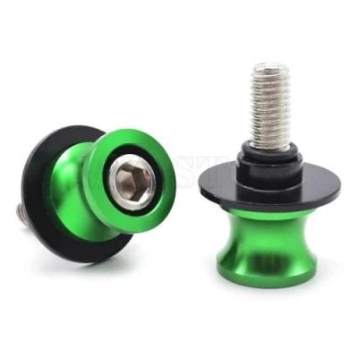 Abbildung von 2pcs Ständeraufnahme M8*1,5 Bobbins Montageständer für Z900 Z800 Z1000 Z650 ZX10R ZX6R/ GSXR 600 750 1000 SV 650 1000/ S1000RR S1000R S1000XR/ CBR250R CBR600RR CBR900RR CBR954RR (Grün)