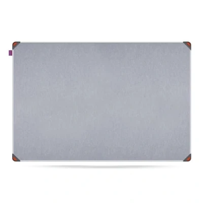 Abbildung von Memobe IDEA Edge Filztafel Pinnwand Grau Tafel zum Aufhängen für Wohnung, Küche, Büro, Schule Wandplaner in Aluminium Rahmen Organisationstafel Wand 90x60 cm