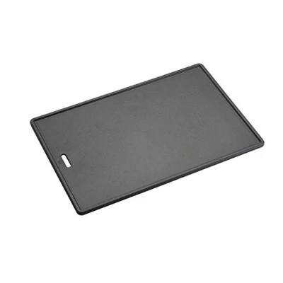 Abbildung von RÖSLE Grillplatte VIDERO G4/G6, Hochwertige aus Gusseisen für Fleisch und kleine Grillstücke, Grillbranding, Platte beidseitig verwendbar, 45 x 30 cm, bis Modelljahr 2020