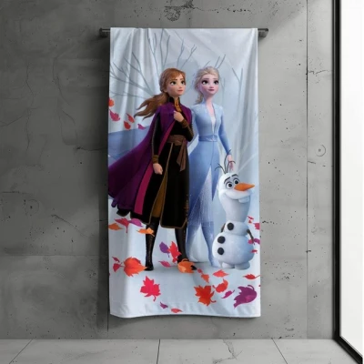 Abbildung von MTOnlinehandel Badetuch Anna &amp; Elsa, 70x140cm, Geschenk für Mädchen, 100% Baumwolle (1 St), Strandtuch Eiskönigin, weich, saugfähig