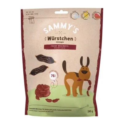 Abbildung von Sammy&#039;s Würstchen Wasserbüffel Saftiger Snack für Hunde mit viel frischem Fleisch 1 x 240 g