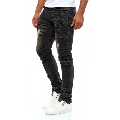 Abbildung von KINGZ Slim fit Jeans mit tollen Akzenten