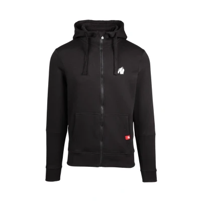 Abbildung von Gorilla Wear LEON Zipped Sweatjacke, Herren, Größe: XL, Black