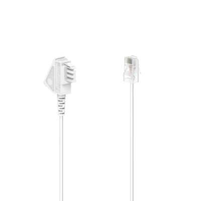 Abbildung von Hama DSL Box Kabel, TAE F Stecker Modular 8p2c, 6 m, Weiß