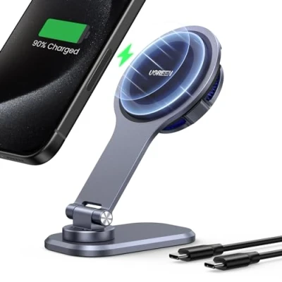 Abbildung von UGREEN Handyhalterung Auto mit Ladefunktion für Tesla Touchscreen kompatibel Magsafe Autohalterung iPhone 16/16 Pro/16 Pro Max/15/14/13 Serie unterstützt Standby Funktion