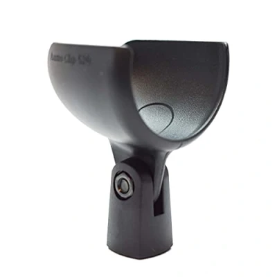 Abbildung von Ammo Clip 520 Bullet Mikrofonhalter kompatibel mit Shure 520DX Green Bullet, Superlux D112/C und anderen ähnlichen Mundharmonika Mikrofonen, Naturschwarz