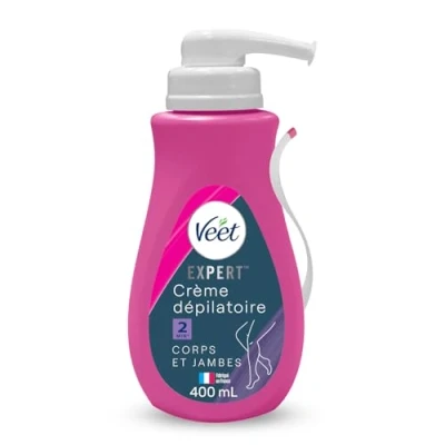 Abbildung von VEET Expert Enthaarungscreme für hartnäckige Haare Körper &amp; Beine Wirkt in 2 Minuten 400 ml