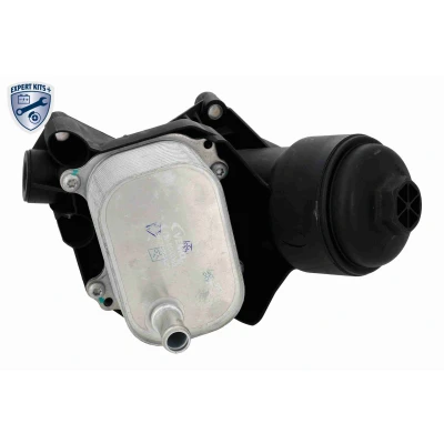 Abbildung von VEMO V10 60 0065 Ölkühler mit Ölfiltergehäuse, Ölkühler, Ölfilter, Dichtung ohne Sensor AUDI: A5 B9 Coupe, A4 Limousine, Avant