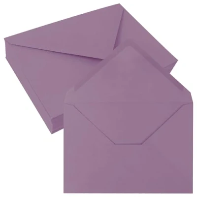 Abbildung von JAGERGREEN 50 Stück Briefumschläge B6 Lila, 137x193 mm 150 g/m² Umschläge Selbstklebend mit Nassklebung, Briefumschlag ohne Fenster, Kuvert für Grußkarten, Geburtstagskarten, Einladungen, Hochzeit
