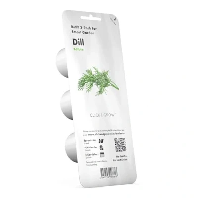 Abbildung von Click &amp; Grow DILL PFLANZENSCHALEN, Essbare Pflanze, Dill, Nachfüllen, Schnellwachsend (3 5 Wochen), 7 14 Tag(e), 1 2 Monat( e)