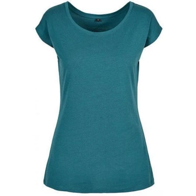 Abbildung von Build Your Brand Damen BB013 Ladies Wide Neck Tee T Shirt, Teal, S