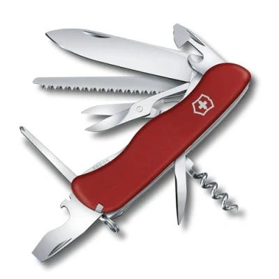 Abbildung von Victorinox Schweizer Taschenmesser, Outrider, Multitool, Swiss Army Knife mit 14 Funktionen, Feststellklinge, Schraubendreher 3 mm