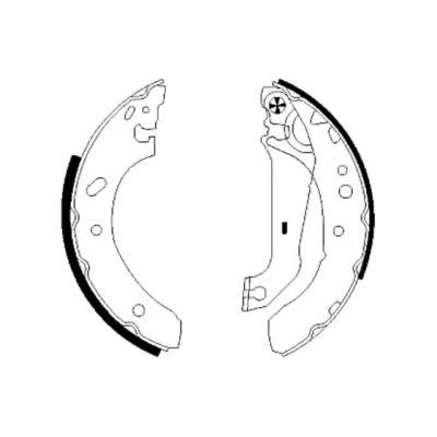 Abbildung von TEXTAR 91048900 Bremsbacken 203,2 38 mit Handbremshebel FORD: Fiesta Mk4