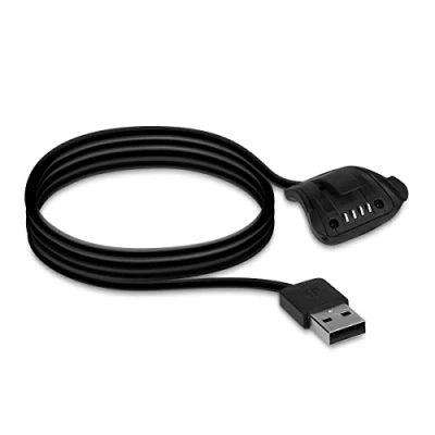 Abbildung von kwmobile USB Kabel Charger kompatibel mit TomTom Adventurer/Runner 3/Spark 3/Golfer 2 Ladekabel Smart Watch Ersatzkabel Fitnesstracker Aufladekabel in Schwarz