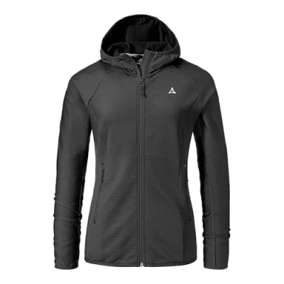Abbildung von Schöffel Damen Fleece Hoody Style Cascata WMS, Fleecejacke mit Kapuze aus 2 Wege Stretch, wärmende Outdoorjacke Außentaschen, black, 38