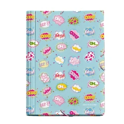 Abbildung von Miquelrius Agatha Ruiz de la Prada Ordner mit Klappen A4, 250 x 340 20 mm, fester Karton, Gummizugverschluss, Kollektion Wow!