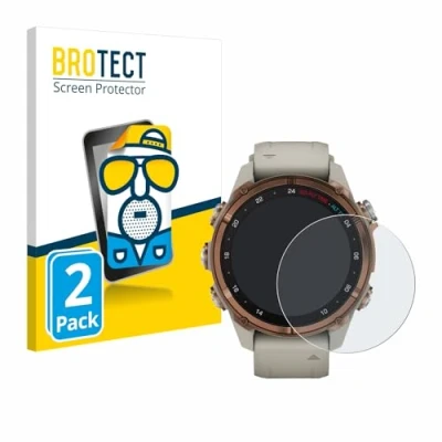 Abbildung von BROTECT Entspiegelungs Schutzfolie für Garmin Descent Mk3 (43 mm) (2 Stück) Matte Displayschutz Folie, Anti Reflex, Fingerprint
