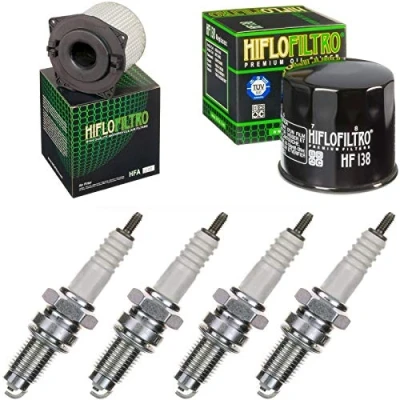 Abbildung von Luftfilter Ölfilter Zündkerzen für GSX 750 F Baujahr 1998 2006 Servicekit Wartungskit
