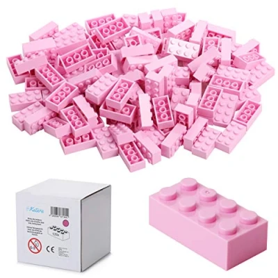 Abbildung von 120 Bausteine 4x2, Kompatibel Zu Allen Anderen Herstellern, In Vielen Farben Erhältlich Rosa/Pink