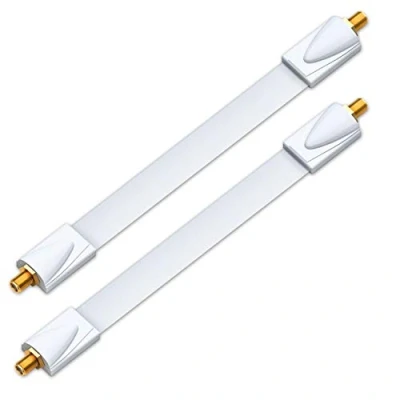 Abbildung von deleyCON 2x Fensterdurchführungen SAT Kabel 17cm flexibel / 26cm