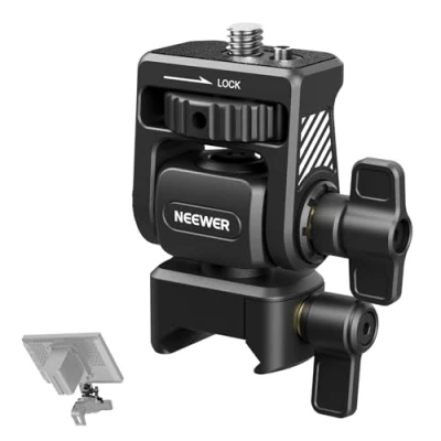 Abbildung von NEEWER Feldmonitorhalterung, Monitorhalter mit NATO Klemme, 360 schwenkbar 180 neigbar Verdrehungssichere Schraube kompatibel Atomos Ninja 5&quot; &amp; 7&quot; Kameramonitor SmallRig Kamerakäfig, MA020