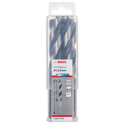 Abbildung von Bosch Professional 5 Stück HSS Spiralbohrer PointTeQ (für Metall, 12,9 x 101 151 mm, Zubehör Bohrschrauber)