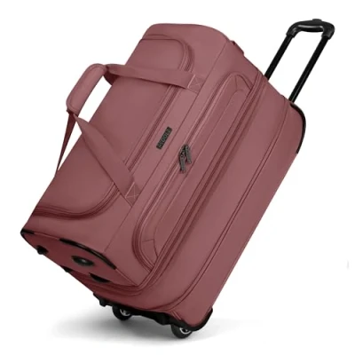 Abbildung von REDOLZ 2 Rollen MEDIUM Trolley Reisetasche Volumen mit Dehnfalte erweiterbar von 51 auf 64 Liter für Männer &amp; Frauen (55 cm, extra Bodenfach)