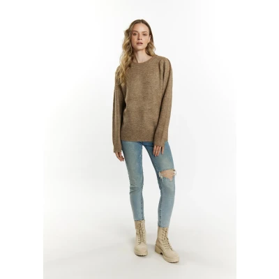 Abbildung von Dreimaster Incus Strickpullover, Damen, Größe: XL/XXL, Braun melange