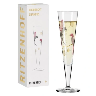 Abbildung von RITZENHOFF 1071016 Champagnerglas 200 ml Serie Goldnacht Nr. 16 Edles Designerstück mit Echt Gold Made in Germany