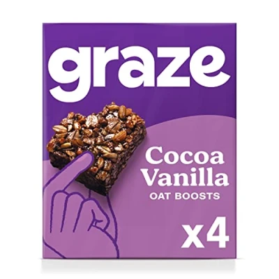 Abbildung von Graze Healthy Snacks Kakao Vanille Snack Riegel, vegan, 4 x 30 g