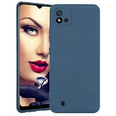 Abbildung von mtb more energy® Soft Silicon Hülle kompatibel mit Realme C11 2021 (RMX3231, 6.52&#039;&#039;) blau Ultra Silk Touch Liquid Silikon Case Handyhülle Cover