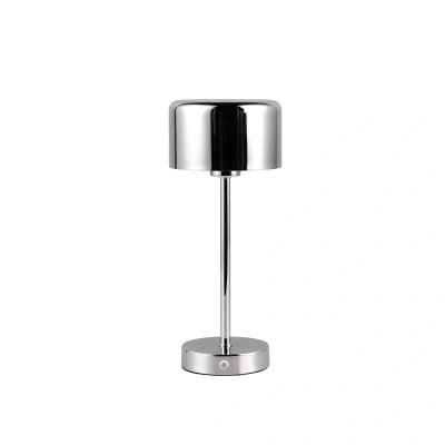 Abbildung von Reality Leuchten LED Akku Tischleuchte Jeff R59151106, Metall Chrom, inkl. 1.5 Watt LED, 4 fach Touch