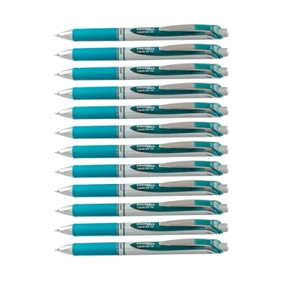 Abbildung von Pentel EnerGel XM BL77 Gelschreiber mit Druckmechanik, türkis (12 Stück)