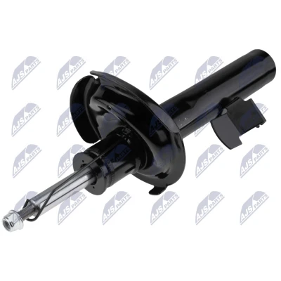 Abbildung von NTY A MZ 013 Stoßdämpfer Vorderachse links Gasdruck Federbein oben Stift MAZDA: 5 (CW) 1.6 CD, 2.0, 1.8 MZR 2010