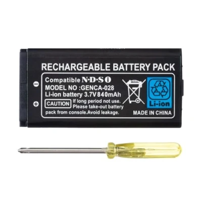 Abbildung von OSTENT 2000 mAh Wiederaufladbarer Lithium Ionen Akku + Tool Pack Kit Kompatibel für Nintendo DSi NDSi