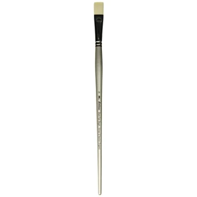 Abbildung von Winsor &amp; Newton 5524014 Artisan Synthetikfaser Pinsel mit Leistungsmerkmalen von Schweineborsten, robust und haltbar, perfekt für dickflüssige Öl Farbe Flachpinsel / kurz langer Stiel Nr.14