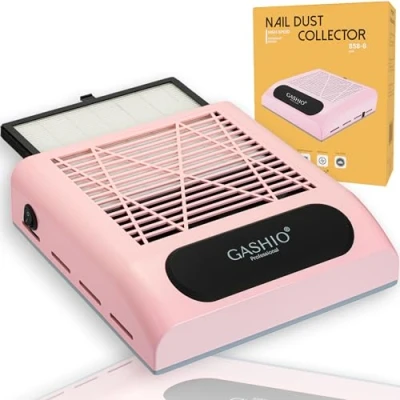 Abbildung von GASHIO® Nagelstaubabsauger Professioneller 80W Nagel Staubsauger für Acrylnägel, Gelnägel,Leistungsstarker Nagelsauger Maniküre Pediküre Rosa HEPA Austauschbarer Wiederverwendba Filter