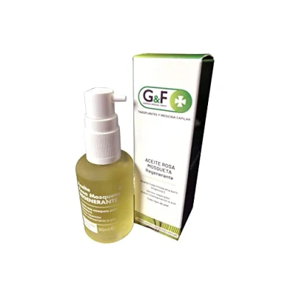 Abbildung von Hagebuttenöl. Hagebutte Für Narben. Reines Hagebuttenöl Vitamin E. Flasche mit 30 ml. Regenerierendes und heilendes Körperöl. alle Hauttypen. Dermo reparieren.