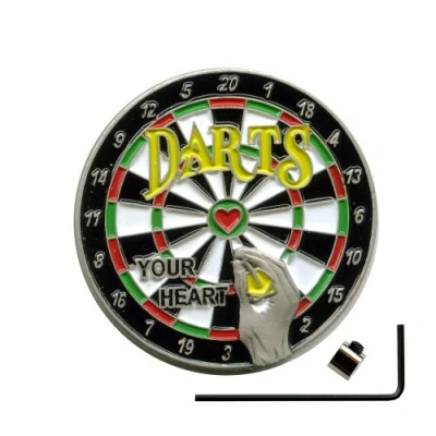 Abbildung von Dartscheibe inkl.Sicherheitsverschluss Dart Metall Button Pin Pins Anstecker 603