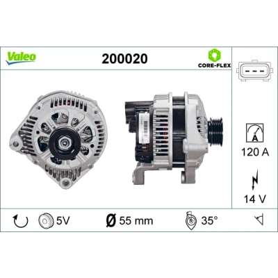 Abbildung von Drehstromgenerator VALEO 200020