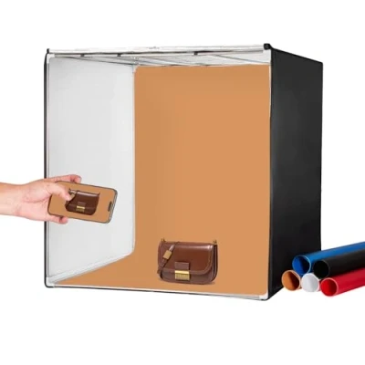 Abbildung von VEVOR Fotobox 815x815x815mm Fotostudio Set 80W Lichtbox Fotografie 5600K 210LED
