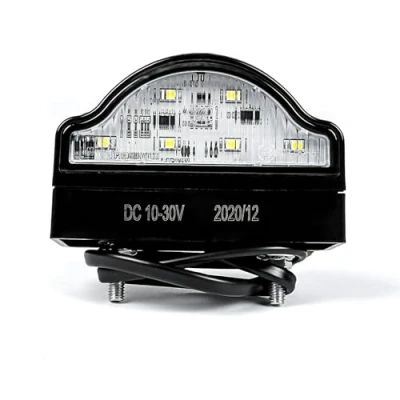 Abbildung von Yinaolan 1PC LED Nummernschildbeleuchtung, 12 V/24 V, wasserdicht, 6 SMD Auto Heck Kennzeichenlampen für Auto, Anhänger, LKW, Wohnwagen, Boot, Fahrzeug oder LKW