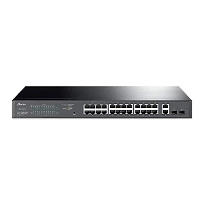 Abbildung von TP Link TL SG1428PE 28 Port Gigabit Easy Smart Switch mit 24 PoE+ Ports(2SFP Slots, 250 Watt, geschirmte RJ 45 Ports, einfache Konfiguration, ideal für kleine und mittlere Unternehmen) Schwarz