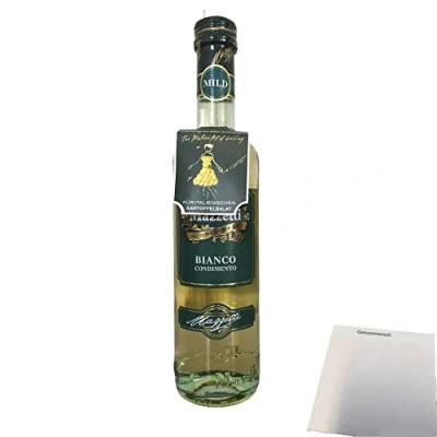 Abbildung von Mazzetti Condimento Balsamico Bianco Balsamessig Balsano (1x0,5l Flasche) + usy Block